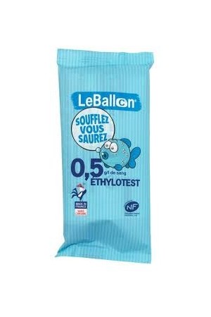 LE BALLON - ETHYLOTEST 0.5G / L DE SANG
